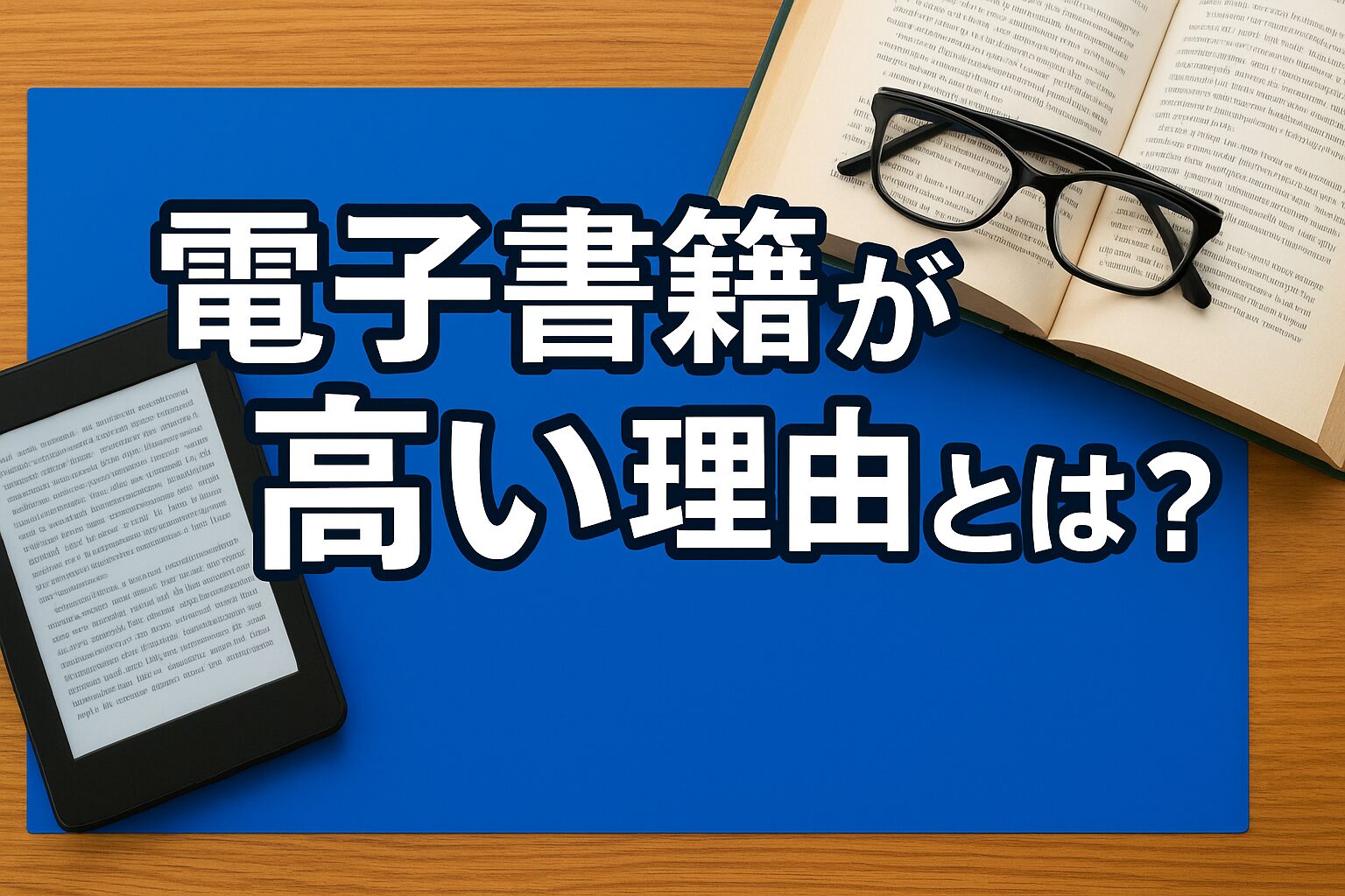 電子書籍の価格に悩む読者の心理を表現した抽象的なデジタルビジュアル。